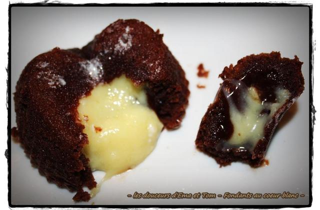Coeur fondant au chocolat blanc maison - Photo par Les douceurs d'Ema et Tom