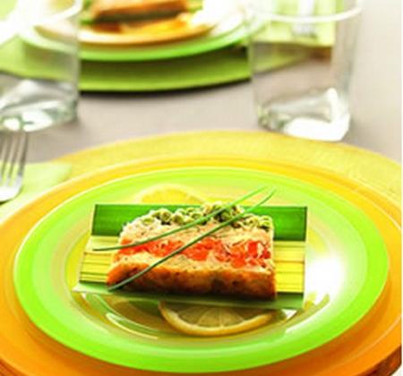 Terrine de saumon aux petits légumes - Photo par Luminarc