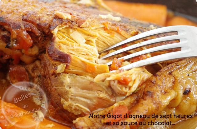 Gigot de sept heures, sauce au chocolat - Photo par Bulles de Gourmandises