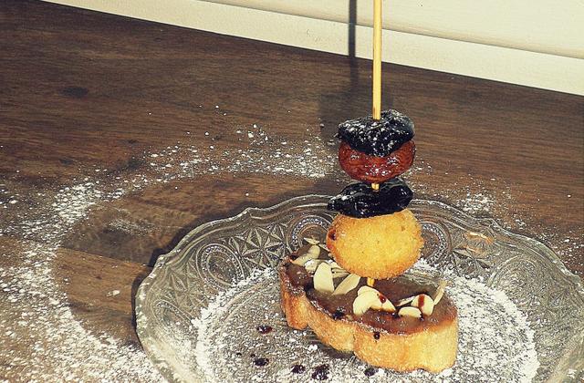 Montaditos de cromesquis, sur un air de pastilla marocaine - Photo par La petite cuisine de Sabine
