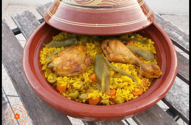 Poulet et son riz safrané - Photo par Délices de tous les jours