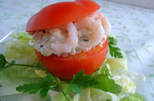 Tomates surprises à l'ebly et aux crevettes - Photo par Invité