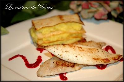 Filet de Saint-Pierre accompagné de son millefeuille de Céleri rave - Photo par doriaheimbu