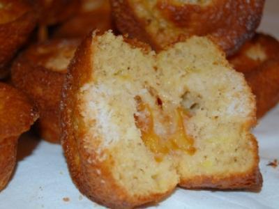 Muffins banane-coco, cœur de mirabelle - Photo par newelm