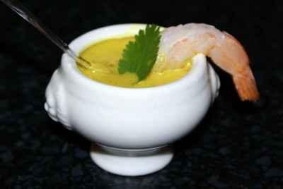 Soupe de coco et crevette au coriandre - Photo par madoud