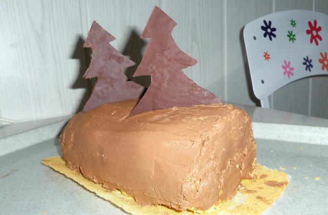 Bûche de Noël au kiri et au chocolat - Photo par blandinde