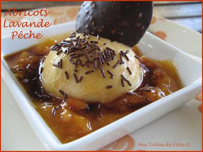 Oreillon de pêche sur compotée d'abricots au sirop de lavande - Photo par edithsobstyl