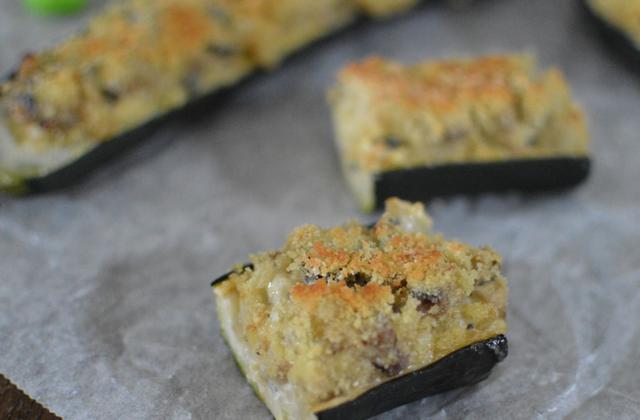 Courgettes farcies aux champignons et mayonnaise de Dijon Amora - Photo par Amora