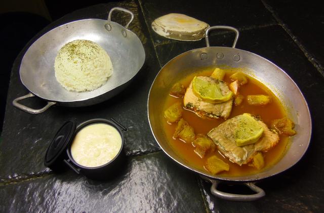 Pavé de saumon et sa déclinaison du Kaki - Photo par angoli