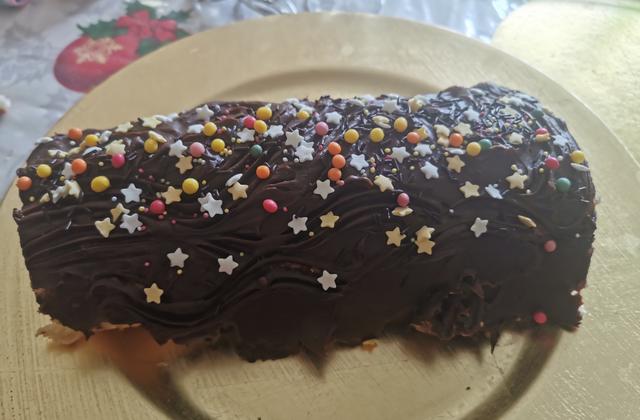 Bûche au chocolat à la crème au beurre - Photo par Chris33410