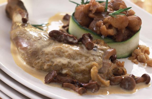 Chapon farci et ses morilles - Photo par cookinZ