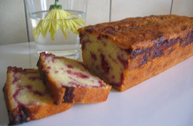 Mon cake aux framboises et à la menthe - Photo par 750g