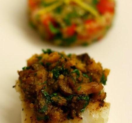 Cabillaud en croûte de champignons aux marrons - Photo par CuisinonsEnCouleurs