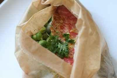 Papillotes de rouget aux légumes croquants & soupçon de rouille - Photo par tomatel