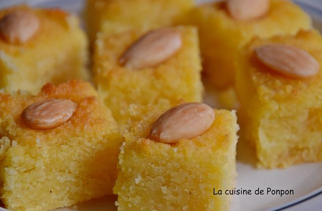 Basboussa aux amandes - Photo par Ponpon
