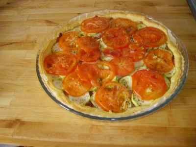 Tarte au chèvre, tomates et courgettes - Photo par Lili