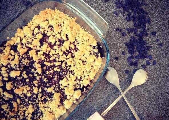 Crumble aux myrtilles - Photo par stephanieluvshopping