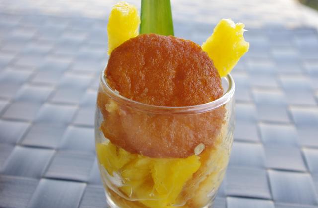 Verrine ananas et petit cake citron - Photo par elisedr