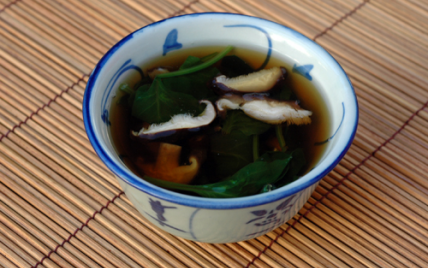 Soupe aux shiitakes et aux épinards - pascal3fh