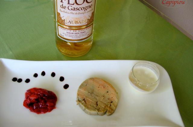 Chutney de fraise et crème d'ail en accompagnement de foie gras - Capipiou