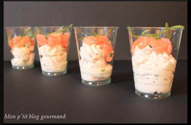 Verrine mascarpone saumon - Photo par marycom
