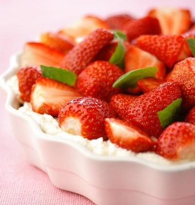 Gâteau de riz aux fraises - Photo par Vivien Paille
