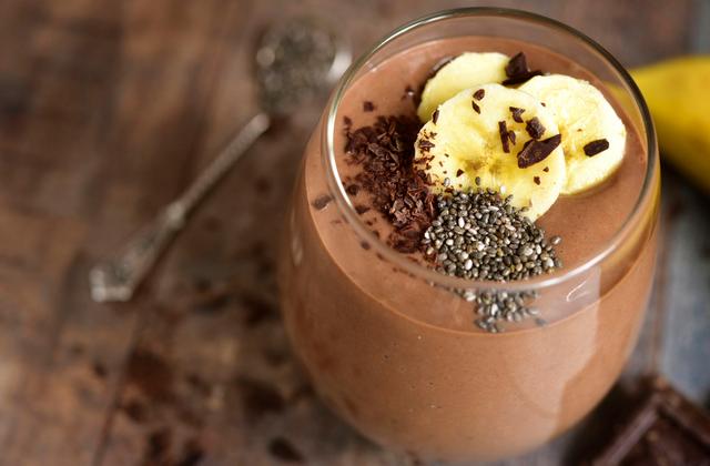 Smoothie au chocolat, banane et graines de chia - Photo par 750g
