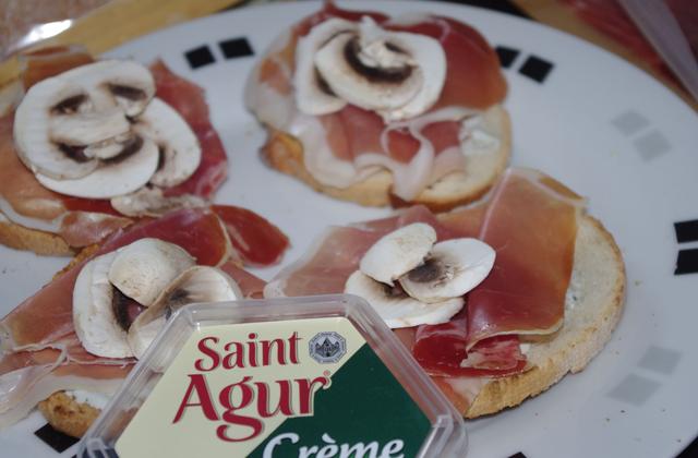 Tartine St Agur et jambon cru - Photo par Rive60