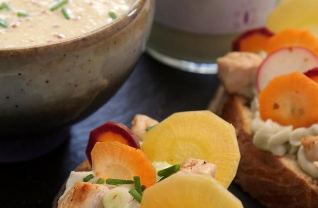 Potage parmentier au roquefort et sa tartine gourmande - Photo par MelleBanane