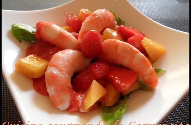 Salade de crevettes au vinaigre de framboises - Photo par Carmen