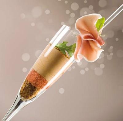 Trifle de foie gras aux figues et jambon cru des Compagnons du Goût - Compagnons du Goût