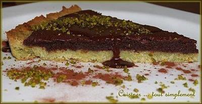 Tarte Chocolat - Pistache - Photo par cuisinertoutsimplement