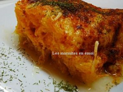 Gratin de courge spaghetti au cheddar - Photo par les_marmites_en_emoi