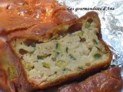 Cake aux courgettes, chèvre, ricotta et saumon fumé - Photo par anannie
