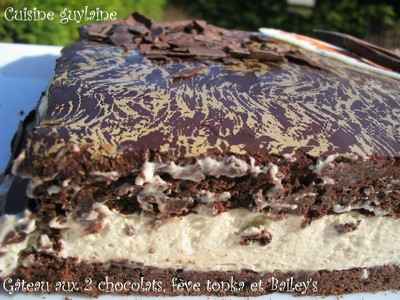 Gâteau aux 2 chocolats, à la fève tonka et au Bailey's - Photo par linoue