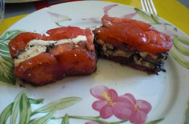 Terrine de tomates à la mozzarella - Photo par lydail