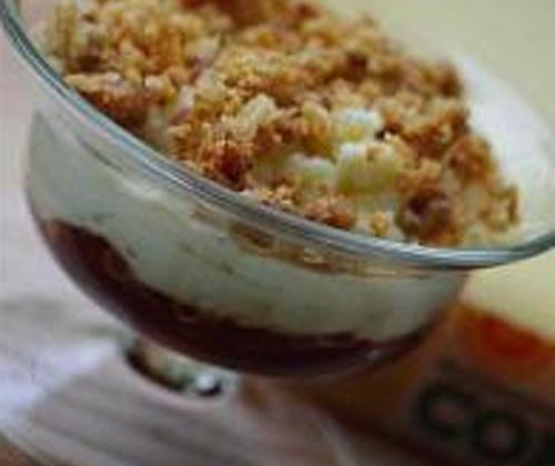 Crumble de confit d'oignon et sa mousse comté - Photo par aquiliD