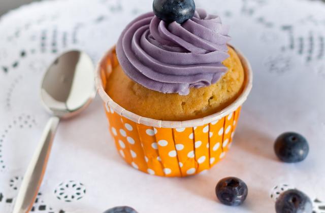Cupcake à la myrtille - Photo par Marie-Laure du blog : Ça sent beau dans la cuisine