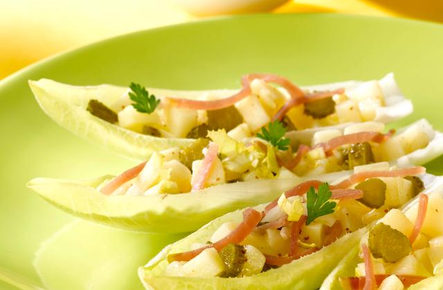 Barquette d'endives au jambon de pays - Photo par Amora