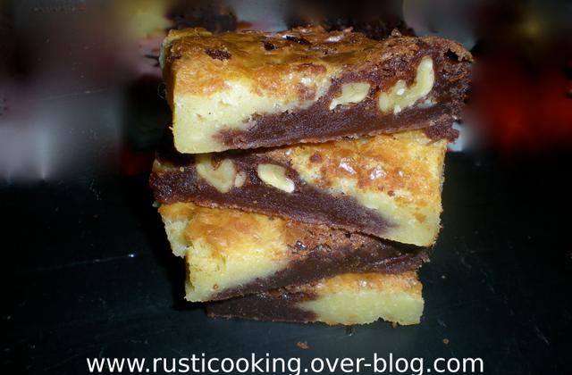 Brownies aux deux chocolats - Photo par rusticooking