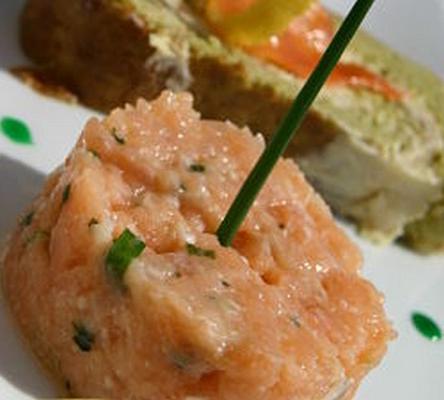 Roulé aux poireaux et son tartare de saumon - Photo par yzaboy