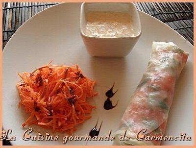 Rouleaux de printemps au crabe et au saumon - Photo par Carmen