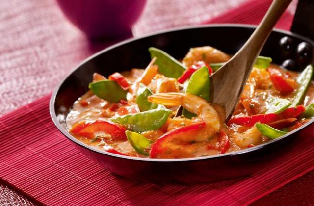 Crevettes au Curry Rouge - Suzi Wan