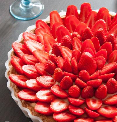 Tarte gourmande aux fraises et à la vanille - Photo par Nadia ZeroMiette