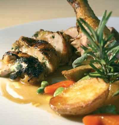 Poitrine de pintade fermière des Landes cuisinée au lard sur la braise - 750g