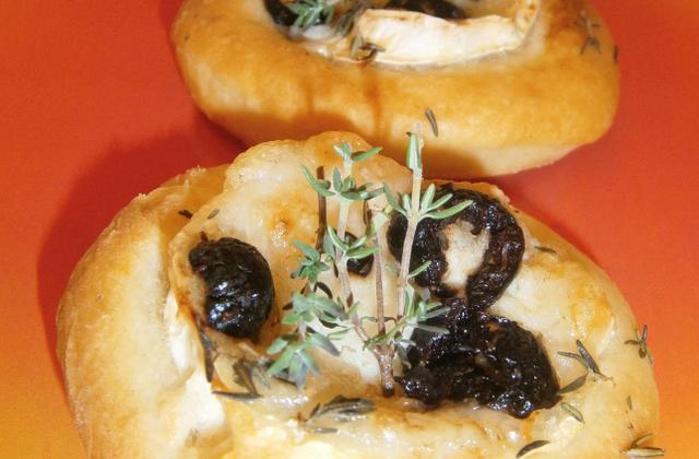 Mini-fougasse chèvre, olives et thym - Photo par cuisine et partage