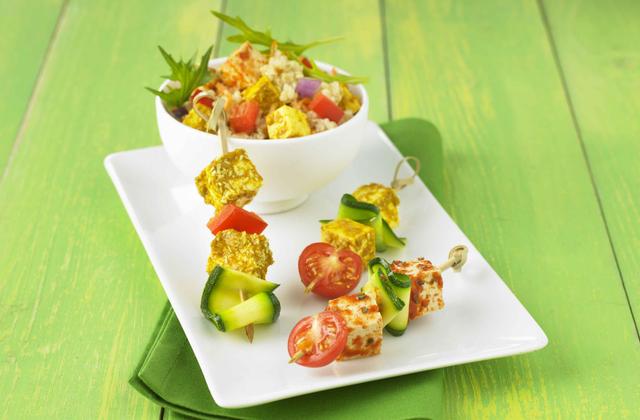 Salade de riz et Tofou' cubes - Soy