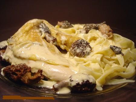 Pintade à la moutarde et aux morilles - Photo par raptorJ