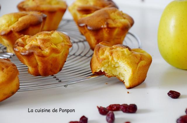 Muffin aux pommes, cranberries et lait concentré sucré - Photo par Ponpon