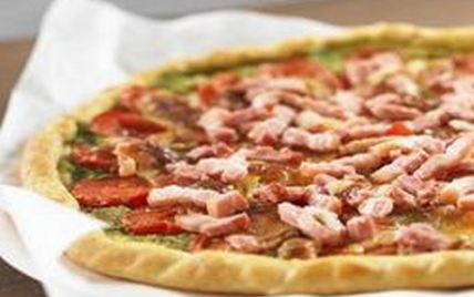 Tarte fine tomates mozza et lardons - Photo par Le Porc
